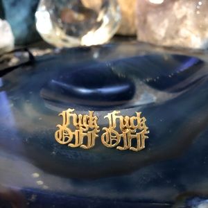 F#CK OFF earrings.